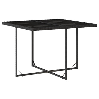 Garden Dining Set Black, Cream White