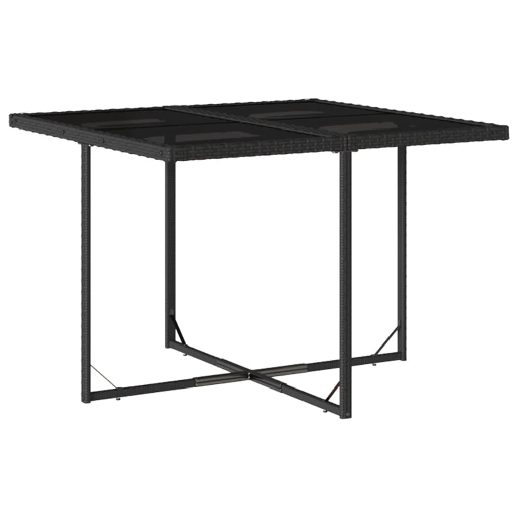Garden Dining Set Black, Cream White