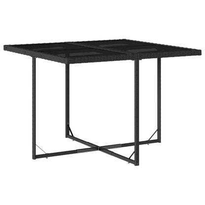 Garden Dining Set Black, Cream White