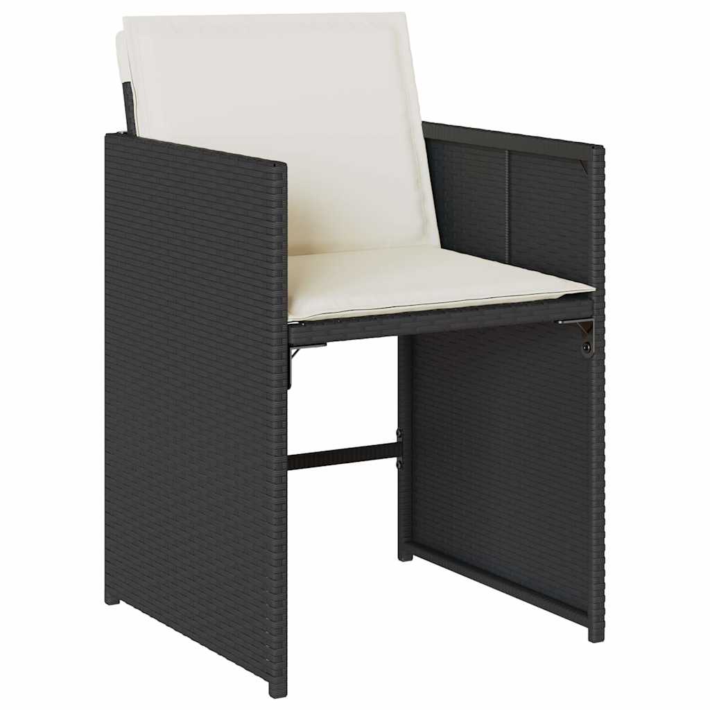 Garden Dining Set Black, Cream White, Brown