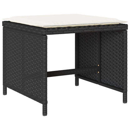 Garden Dining Set Black, Cream White, Brown