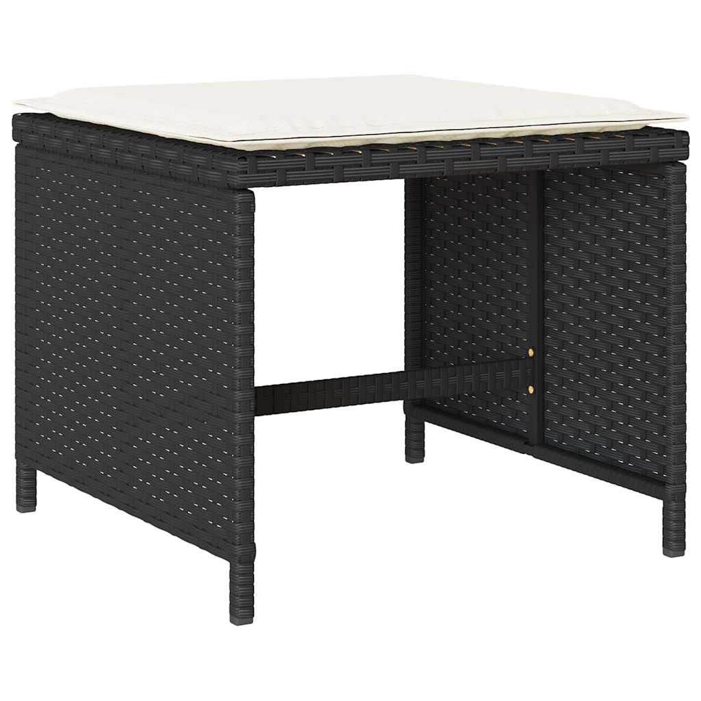 Garden Dining Set Black and brown