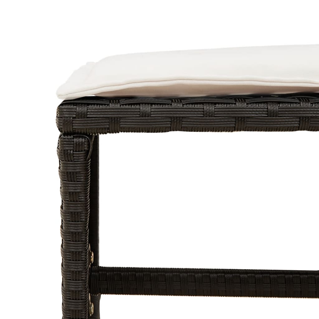 Garden Dining Set Black and brown