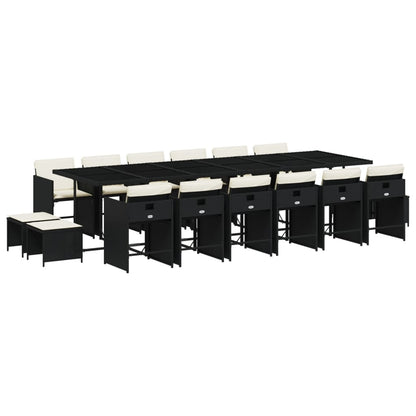 Garden Dining Set Black