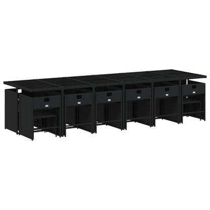 Garden Dining Set Black