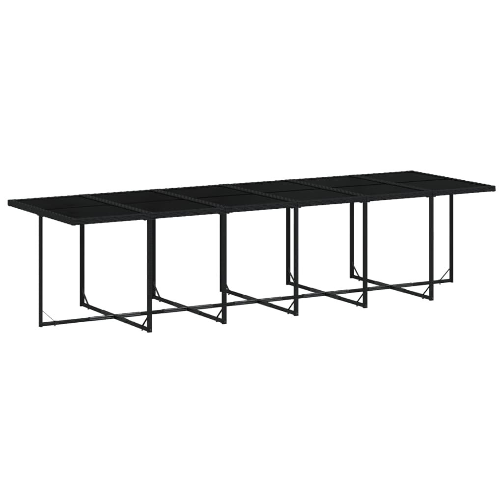 Garden Dining Set Black