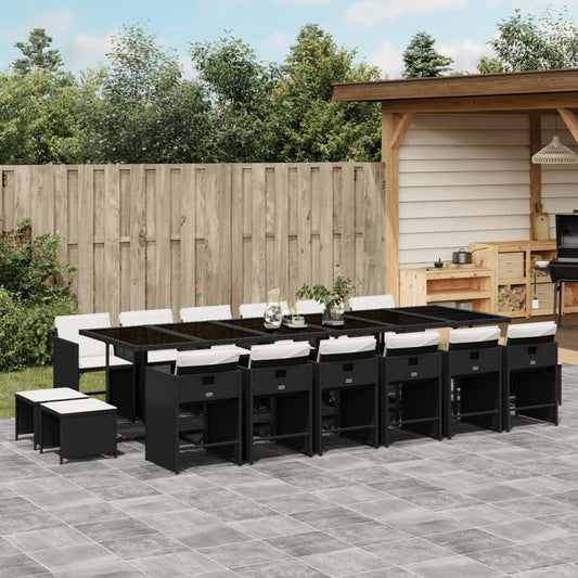 Garden Dining Set Black
