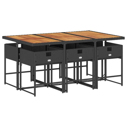 Garden Dining Set Black, Brown, Cream White