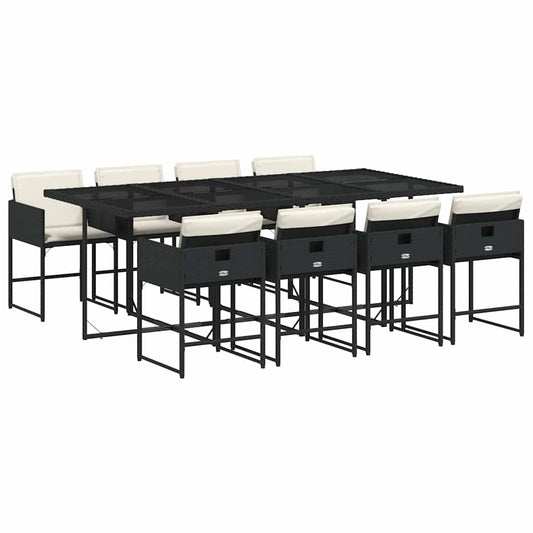 Garden Dining Set Black