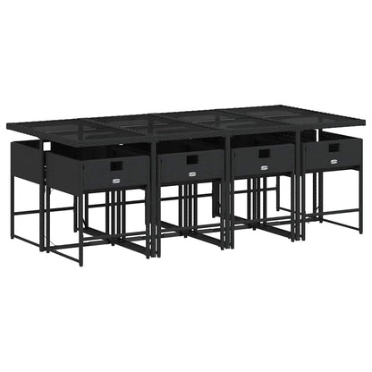 Garden Dining Set Black