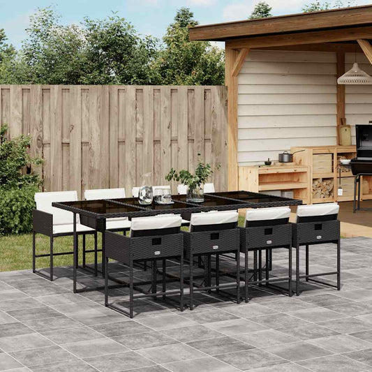 Garden Dining Set Black