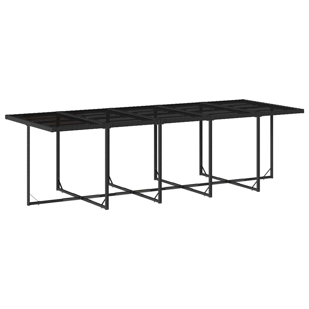 Garden Dining Set Black, Cream White