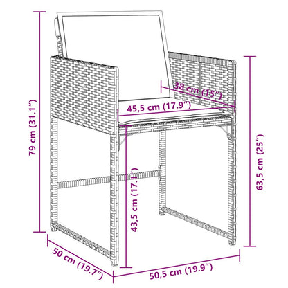 Garden Dining Set Black