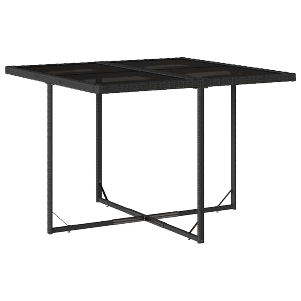 Garden Dining Set Black, cream white