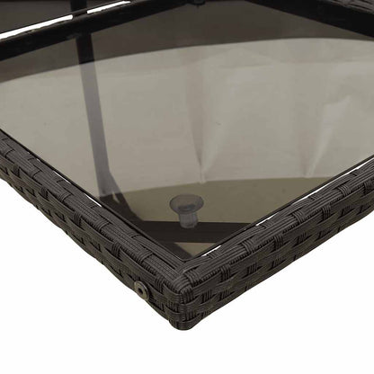 Garden Dining Set Black, cream white