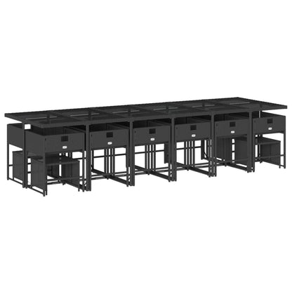 Garden Dining Set Black, Cream White