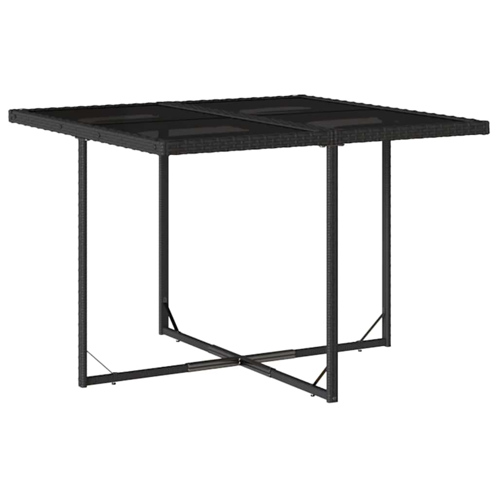 Garden Dining Set Black, Cream White