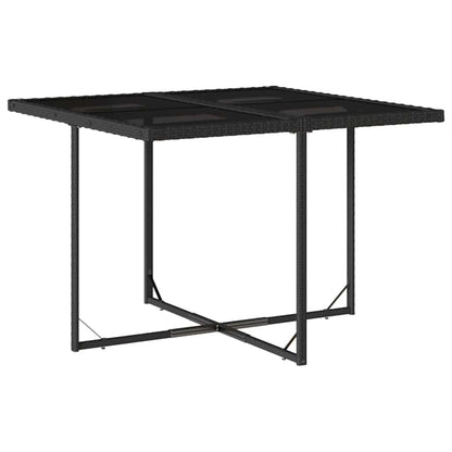 Garden Dining Set Black, Cream White