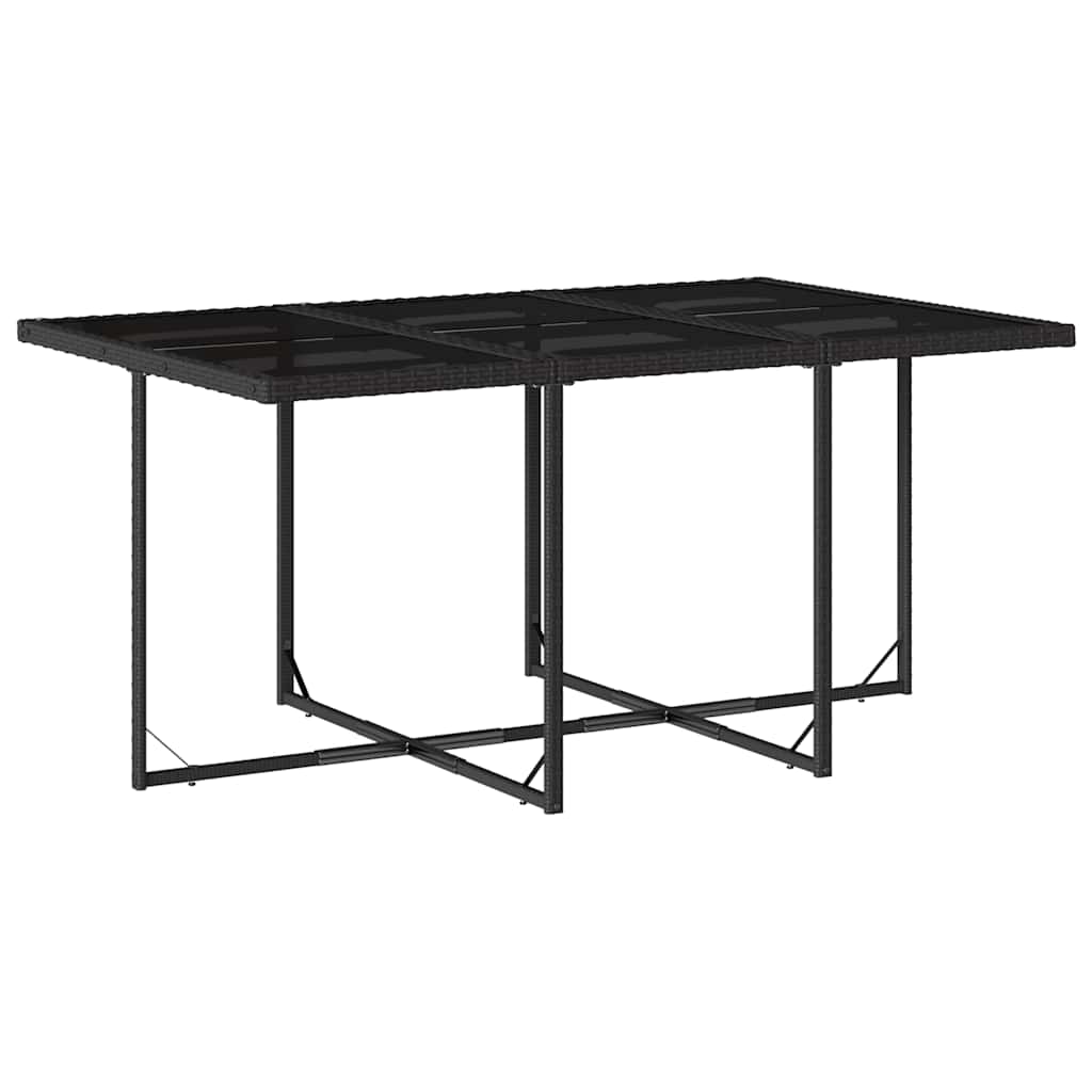 Garden Dining Set Black