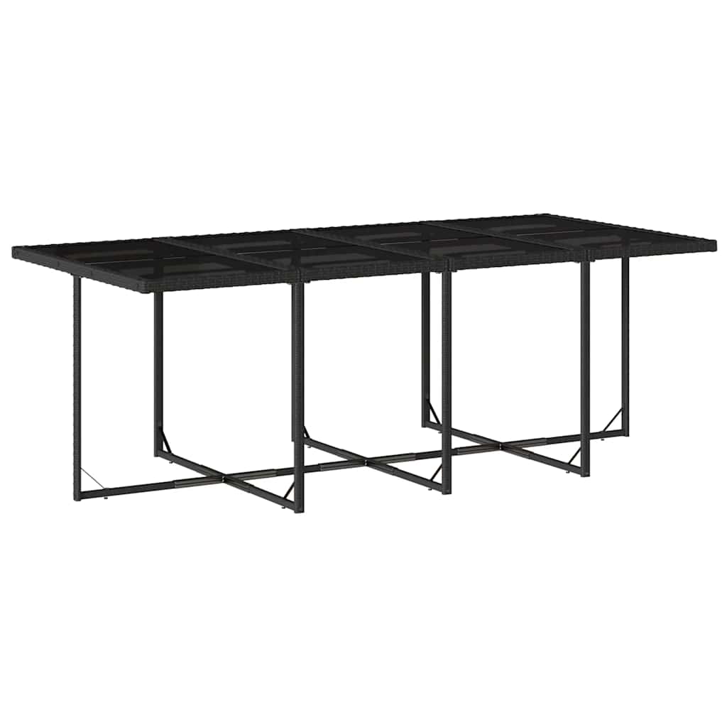 Garden Dining Set Black, Cream white