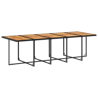Garden Dining Set Black and brown
