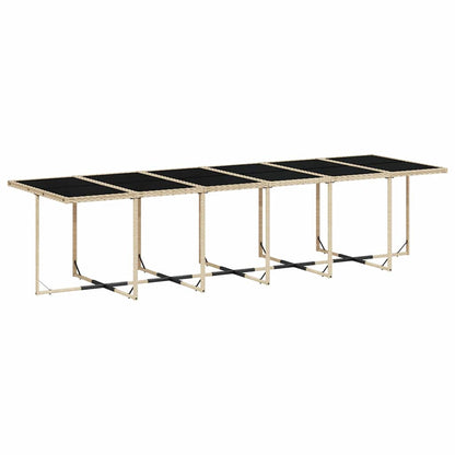 Garden Dining Set Black, Cream White