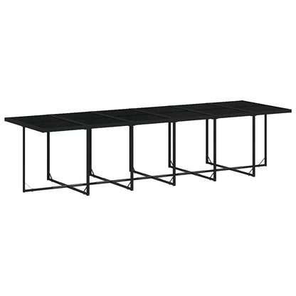 Garden Dining Set Black, Cream White