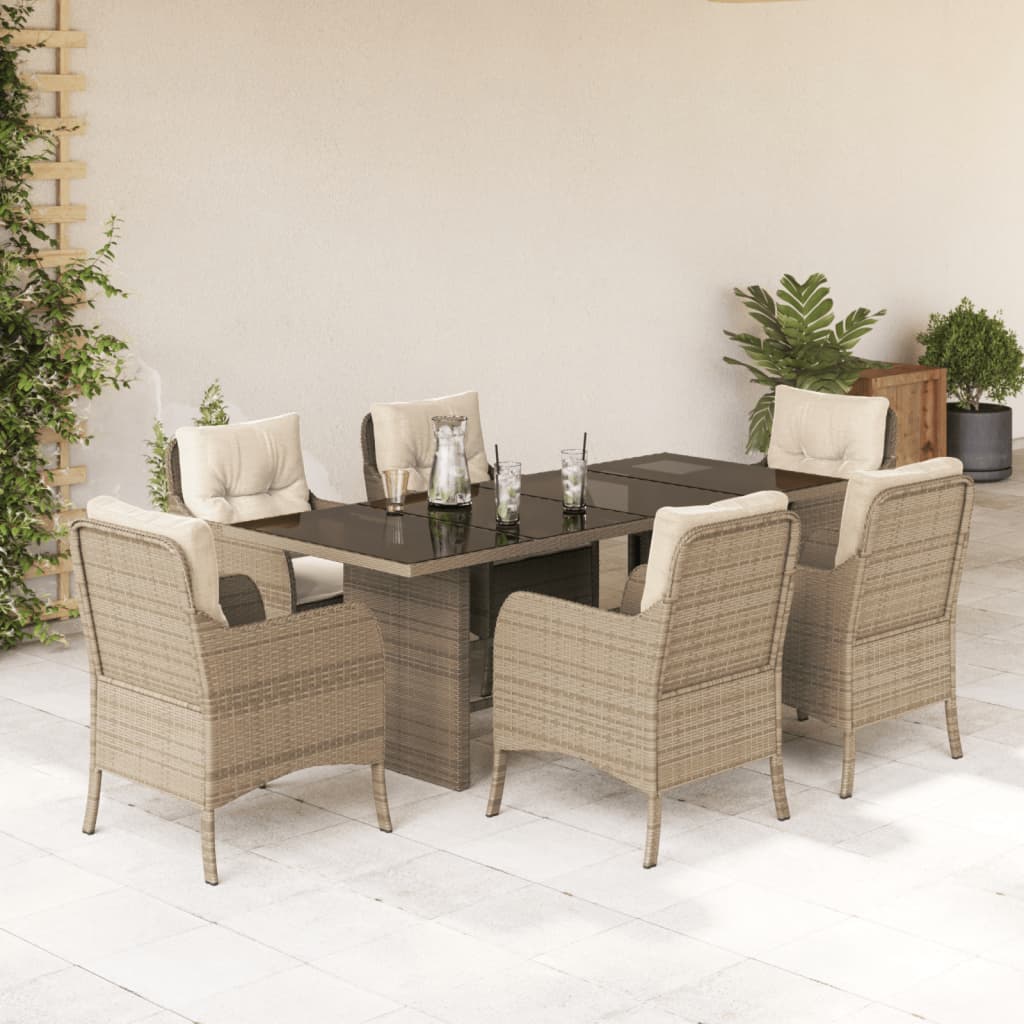 Garden Dining Set Beige