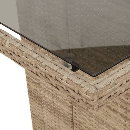 Garden Dining Set Beige Poly Rattan 8-seater