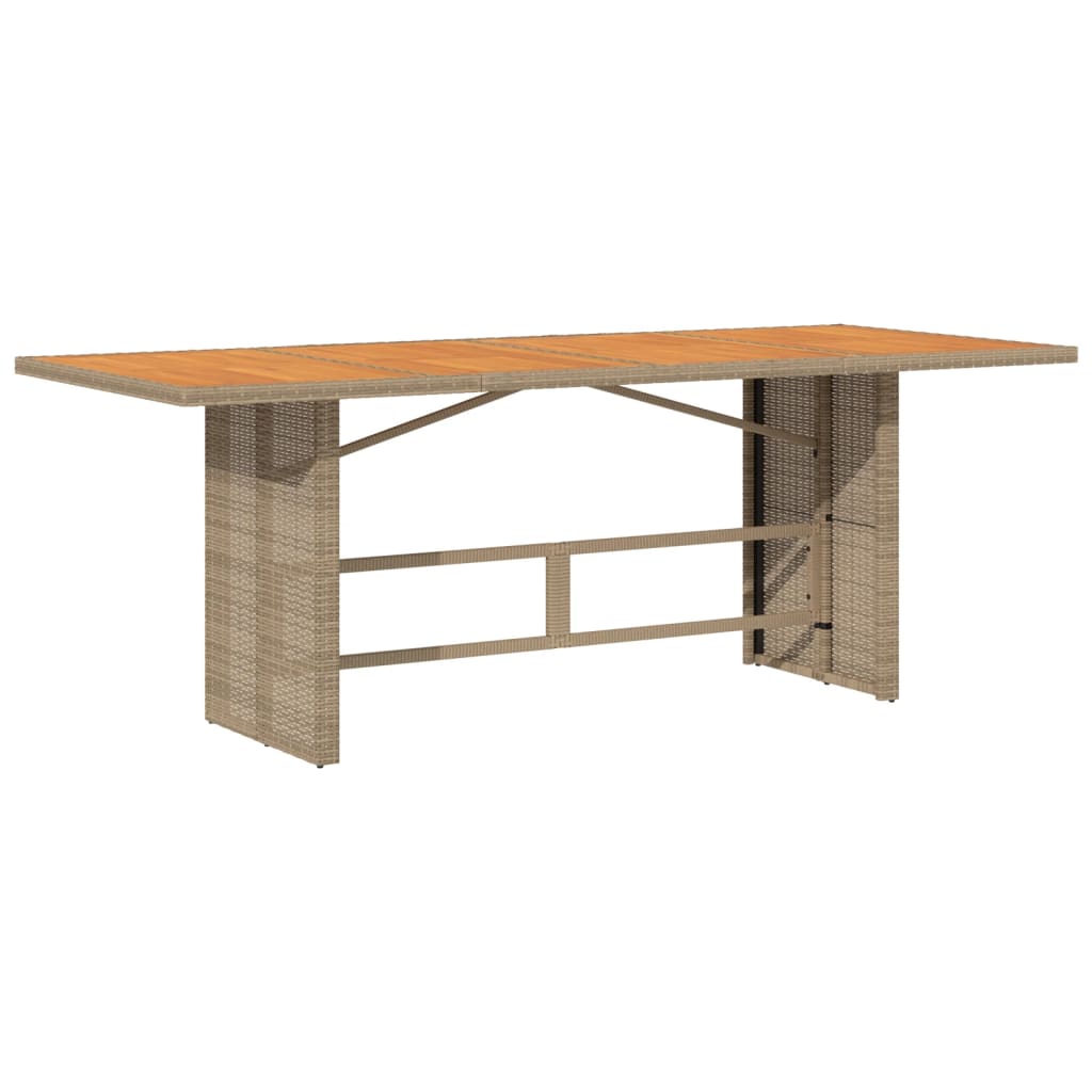 Garden Dining Set Beige Poly Rattan 6-seater