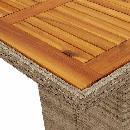 Garden Dining Set Beige Poly Rattan 6-seater
