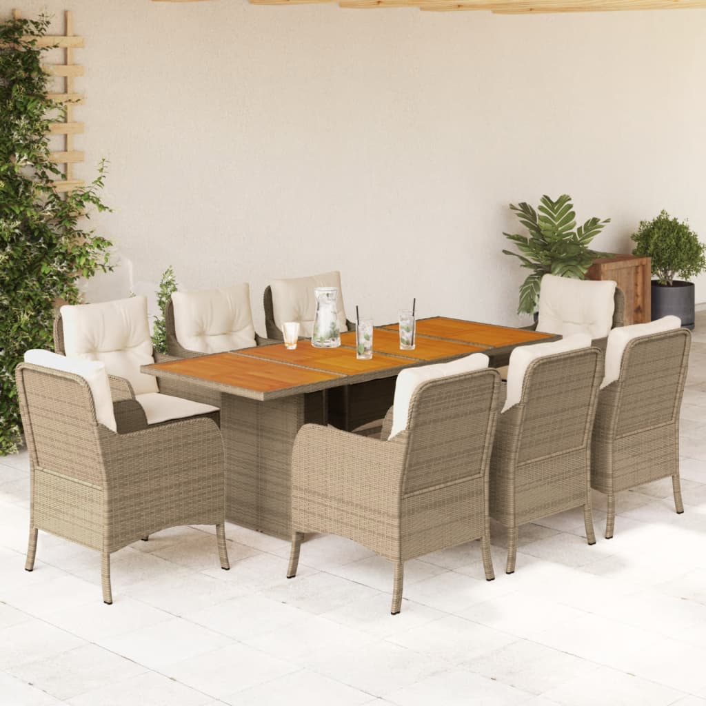Garden Dining Set Beige
