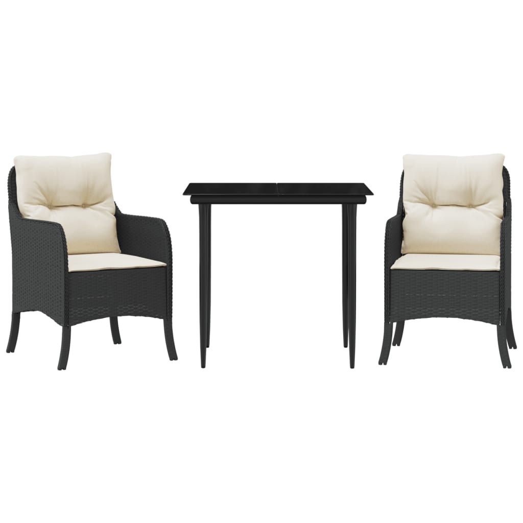 Garden Dining Set Black