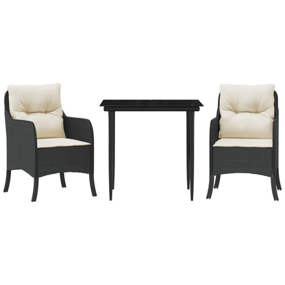 Garden Dining Set Black