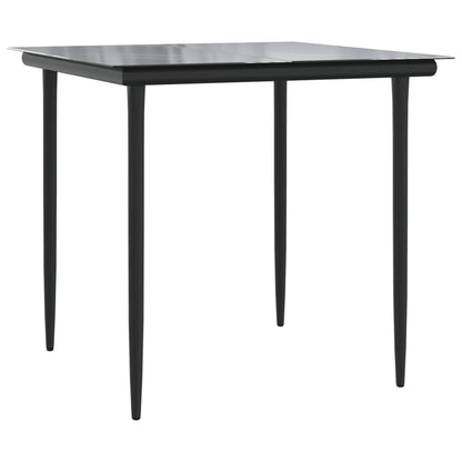 Garden Dining Set Black