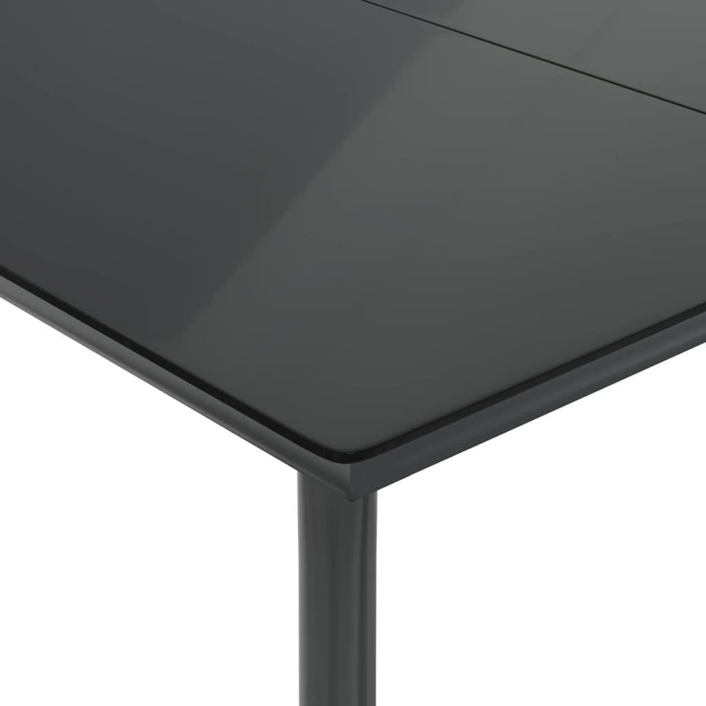 Garden Dining Set Black