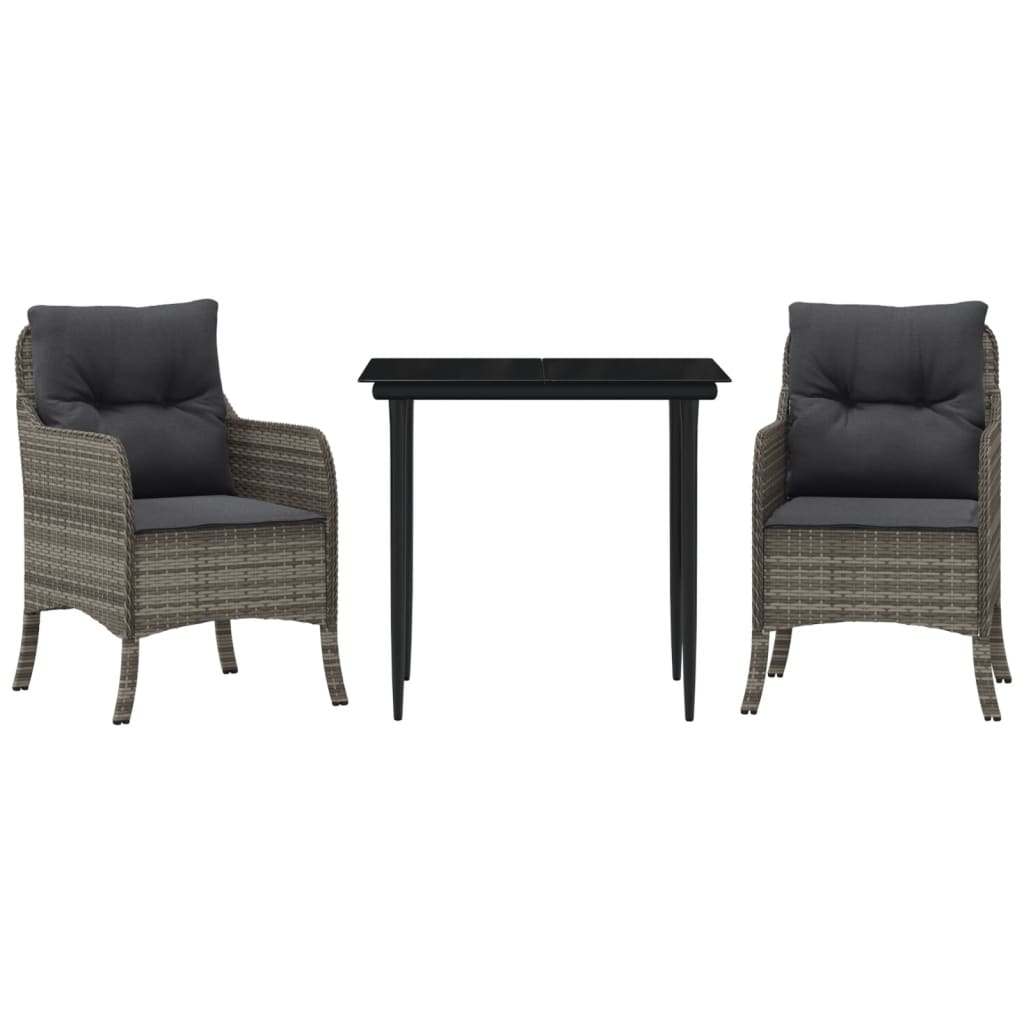 Garden Dining Set Grey, Black, Dark grey