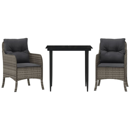 Garden Dining Set Grey, Black, Dark grey