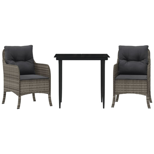 Garden Dining Set Grey, Black, Dark grey