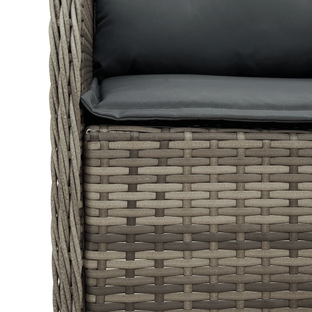 Garden Dining Set Grey, Black, Dark grey