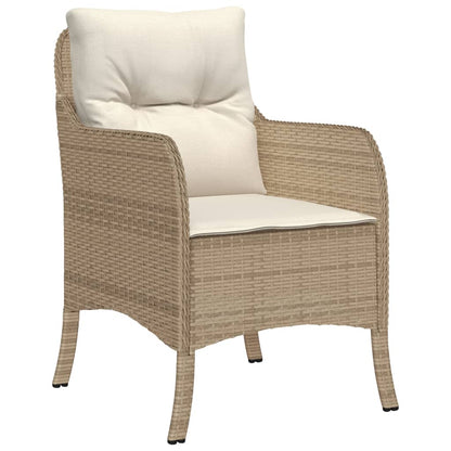 Garden Dining Set Beige, Cream White, Black