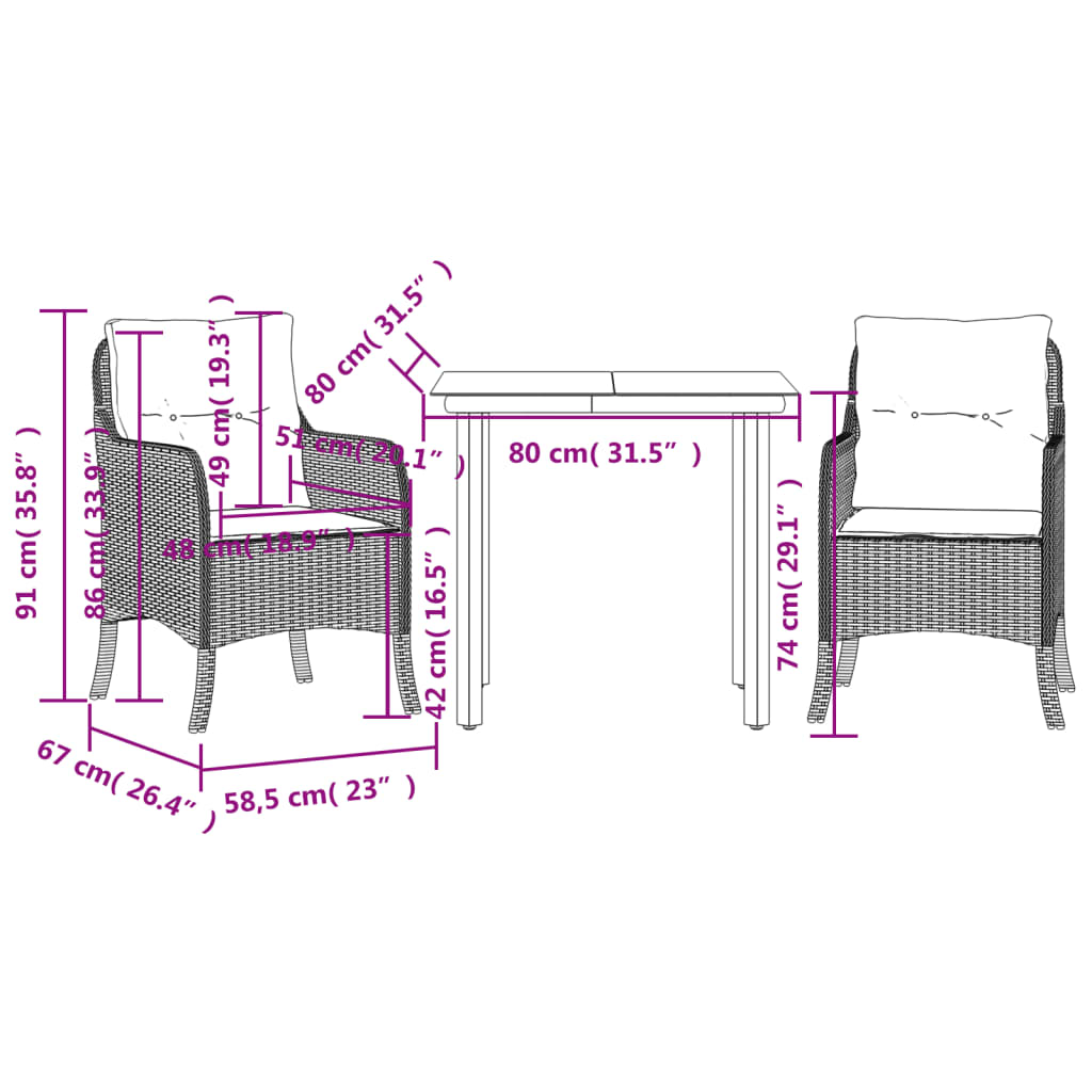 Garden Dining Set Beige PE rattan Small Removable Covers