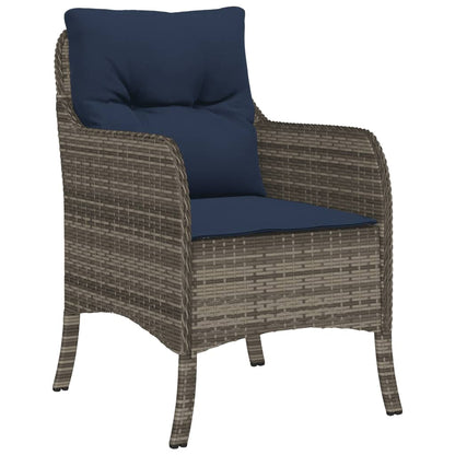 Garden Dining Set Gray, Black, Navy Blue