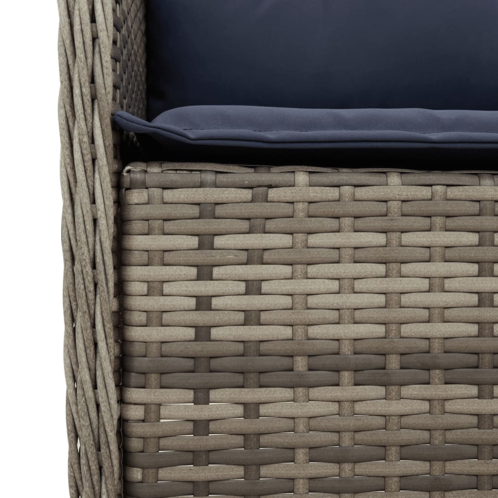 Garden Dining Set Gray, Black, Navy Blue