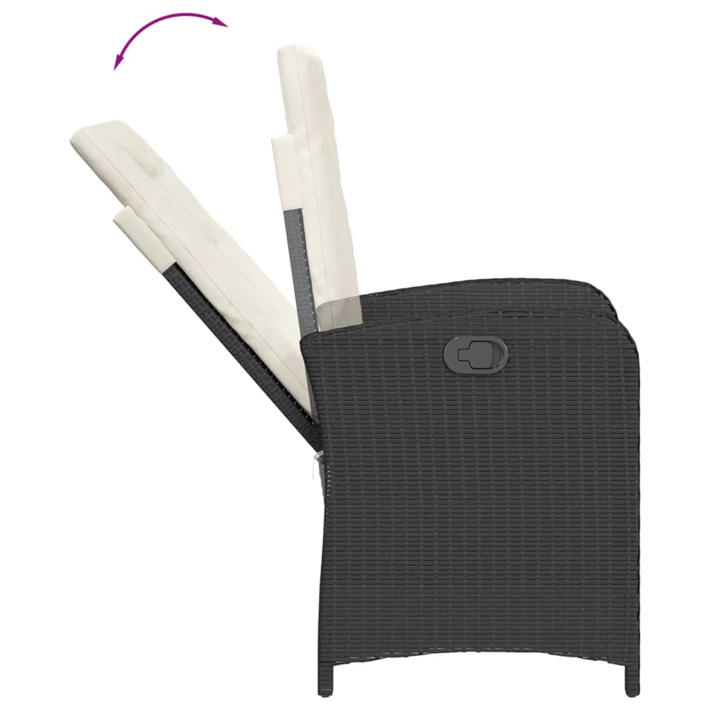 Garden Dining Set Black