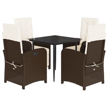 Garden Dining Set Brown, Cream, Black