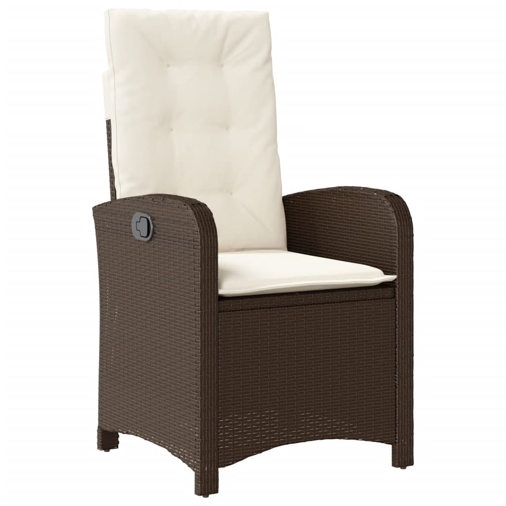 Garden Dining Set Brown, Cream, Black