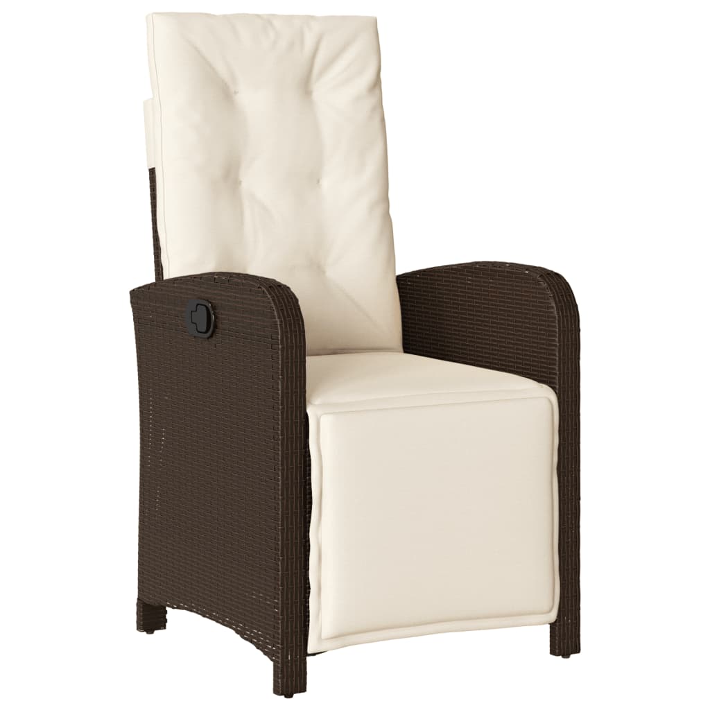 Garden Dining Set Brown, Cream, Black