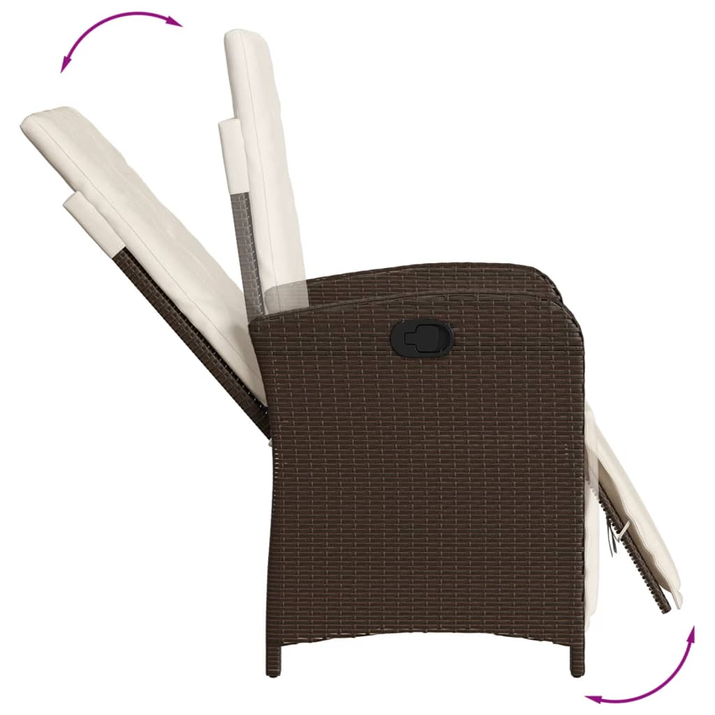 Garden Dining Set Brown, Cream, Black