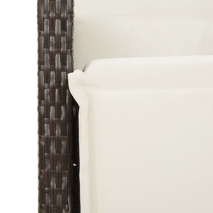 Garden Dining Set Brown, Cream, Black